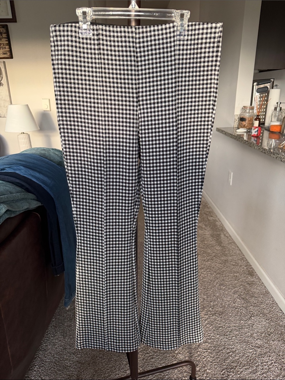 Black and White Gingham women’s Pants - Classic Pattern